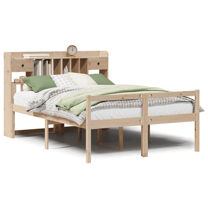 Letto Libreria senza Materasso 140x190 cm in Legno di Pino