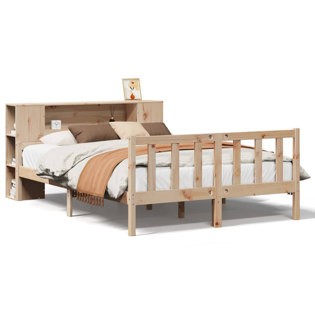 Letto Libreria senza Materasso 120x190cm Legno Massello di Pino