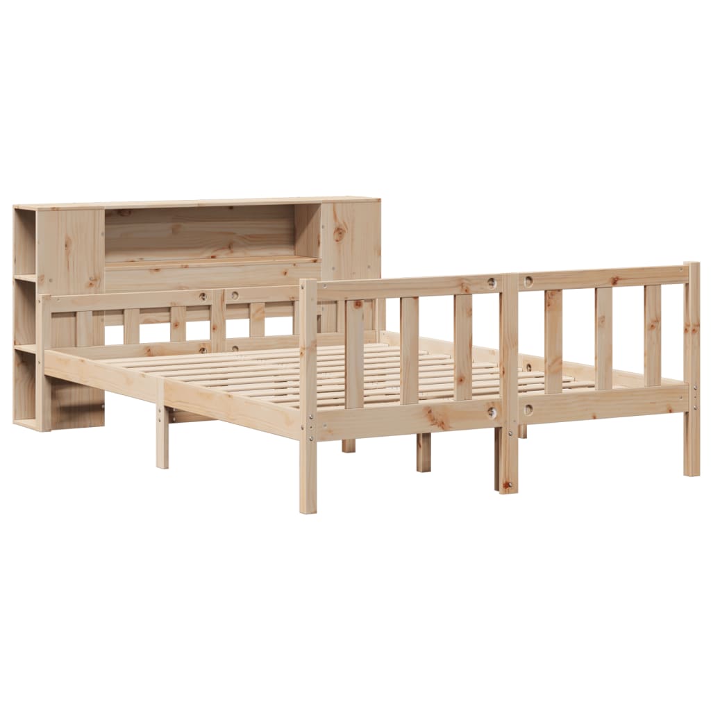 Letto Libreria senza Materasso 120x190cm Legno Massello di Pino