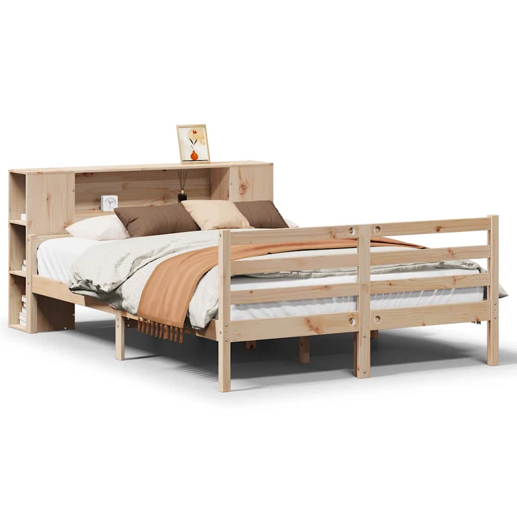 Letto Libreria senza Materasso 160x200 cm in Legno di Pino