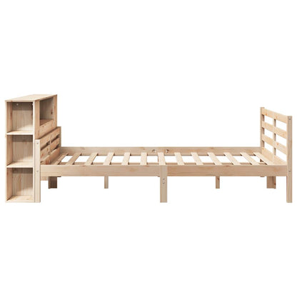 Letto Libreria senza Materasso 160x200 cm in Legno di Pino