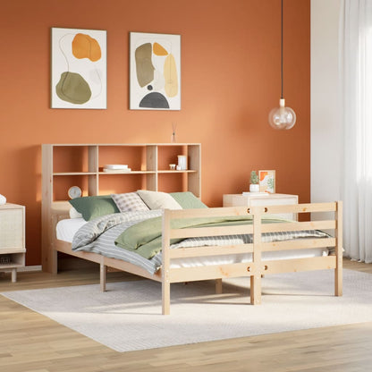 Letto Libreria senza Materasso 160x200 cm in Legno di Pino