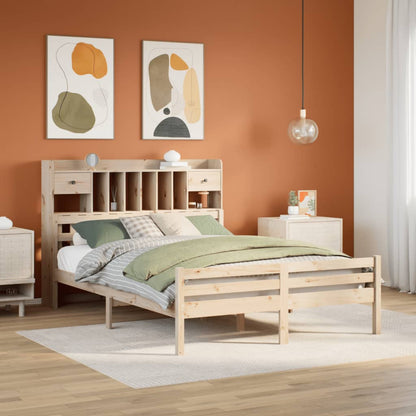 Letto Libreria senza Materasso 160x200 cm in Legno di Pino