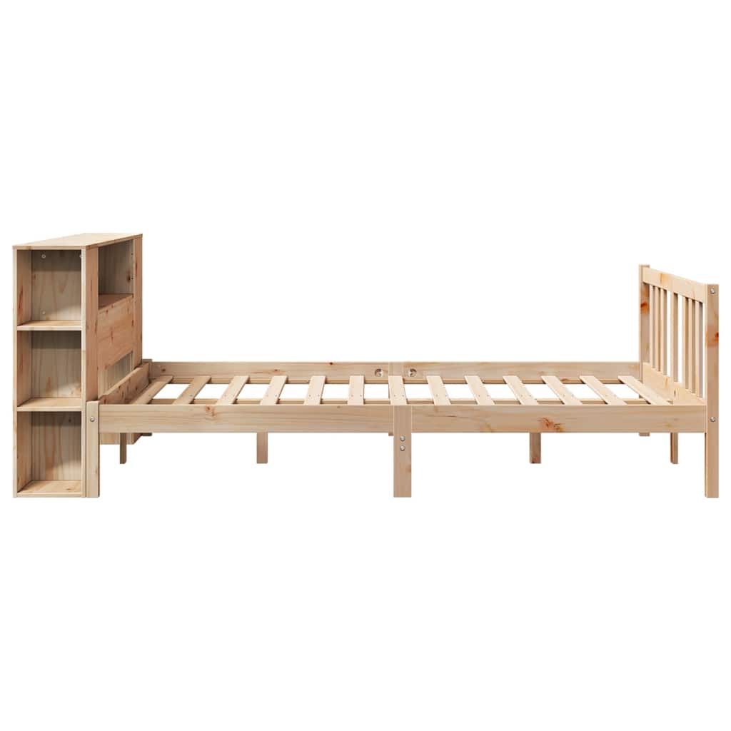 Letto Libreria senza Materasso 135x190 cm in Legno di Pino
