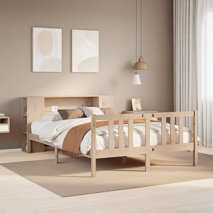Letto Libreria senza Materasso 120x200cm Legno Massello di Pino