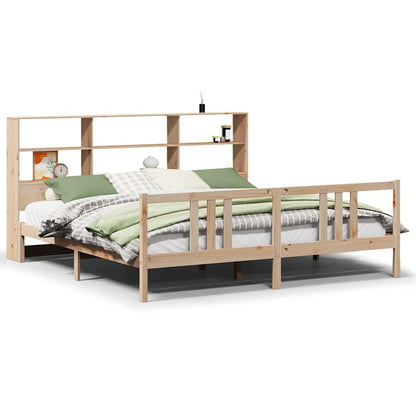 Letto Libreria senza Materasso 180x200 cm in Legno di Pino