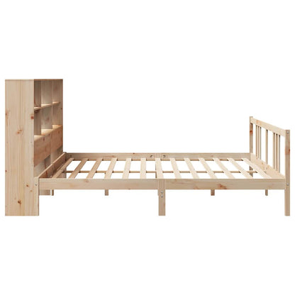 Letto Libreria senza Materasso 180x200 cm in Legno di Pino
