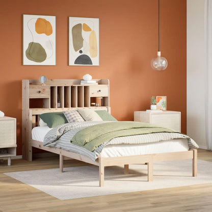 Letto Libreria senza Materasso 135x190 cm in Legno di Pino