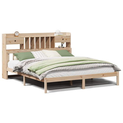 Letto Libreria senza Materasso 180x200 cm in Legno di Pino
