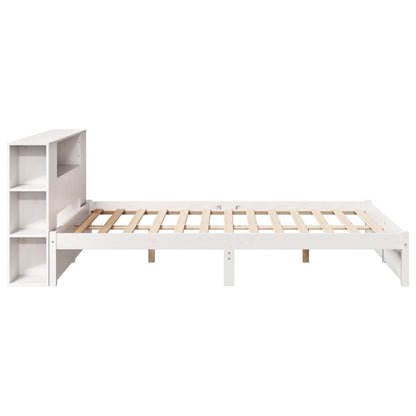 Letto Libreria senza Materasso Bianco 140x200 cm Legno di Pino