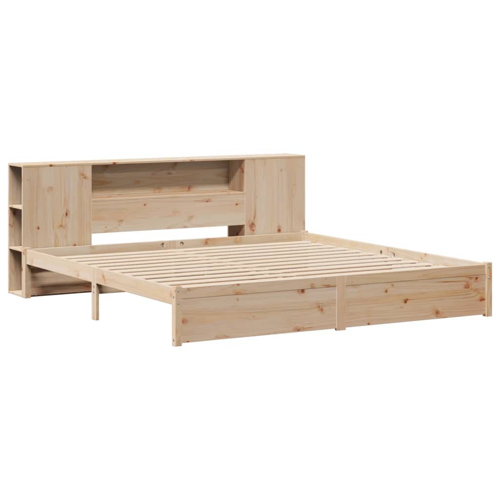 Letto Libreria senza Materasso 180x200 cm in Legno di Pino