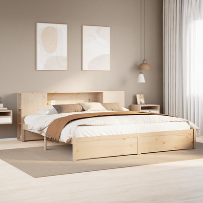 Letto Libreria senza Materasso 180x200 cm in Legno di Pino