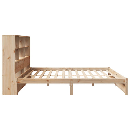 Letto Libreria senza Materasso 140x200 cm in Legno di Pino