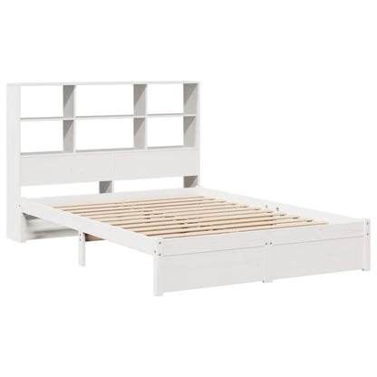 Letto Libreria senza Materasso Bianco 160x200 cm Legno di Pino