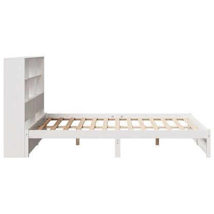Letto Libreria senza Materasso Bianco 160x200 cm Legno di Pino