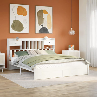 Giroletto con Libreria senza Materasso 180x200 cm in Legno Pino