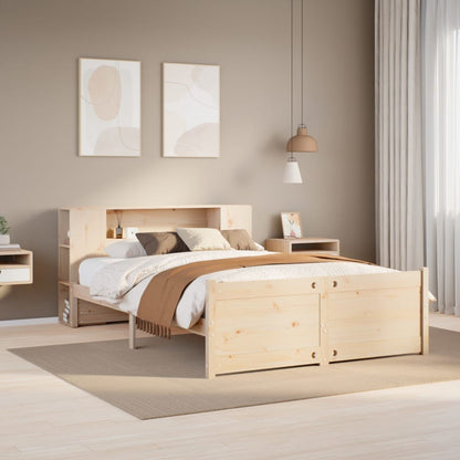 Letto Libreria senza Materasso 120x190 cm in Legno di Pino