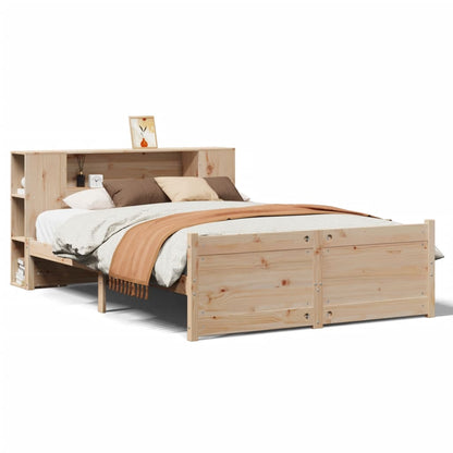 Letto Libreria senza Materasso 140x200 cm in Legno di Pino
