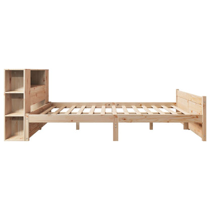 Letto Libreria senza Materasso 140x200 cm in Legno di Pino