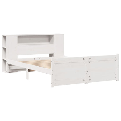 Letto Libreria senza Materasso Bianco 140x200 cm Legno di Pino
