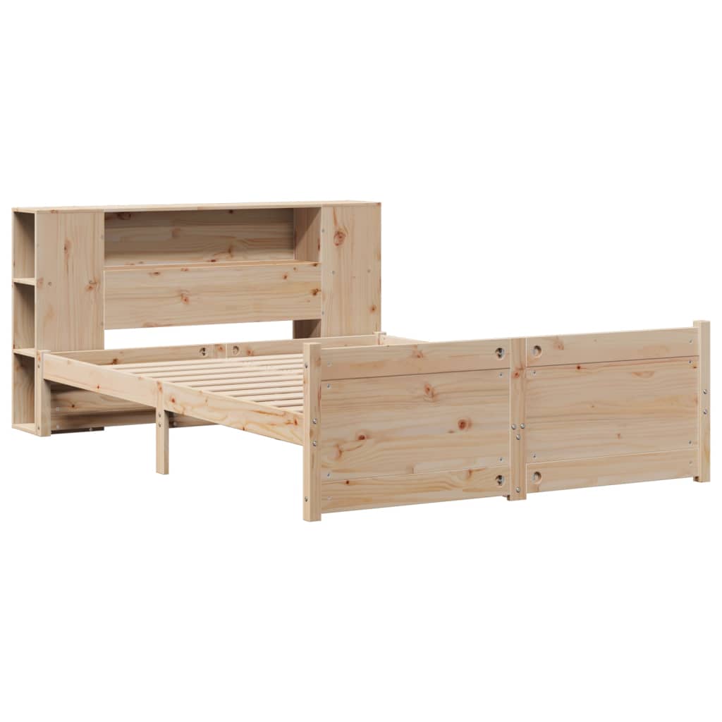 Letto Libreria senza Materasso 160x200 cm in Legno di Pino