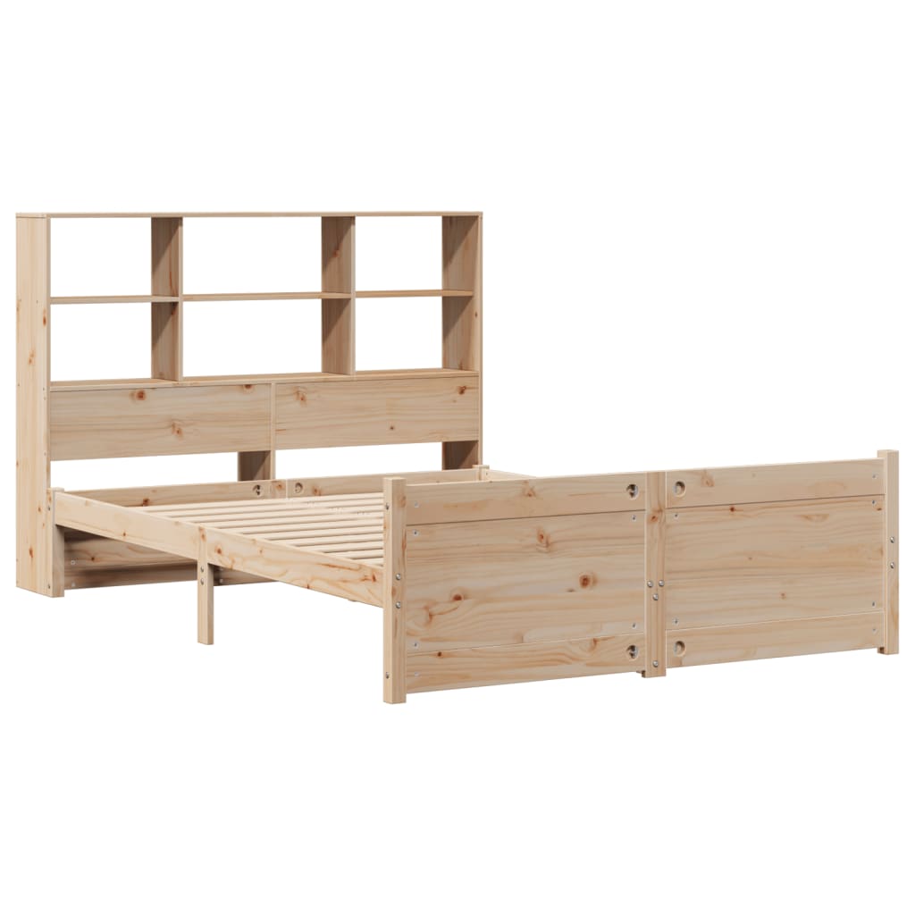 Letto Libreria senza Materasso 160x200 cm in Legno di Pino