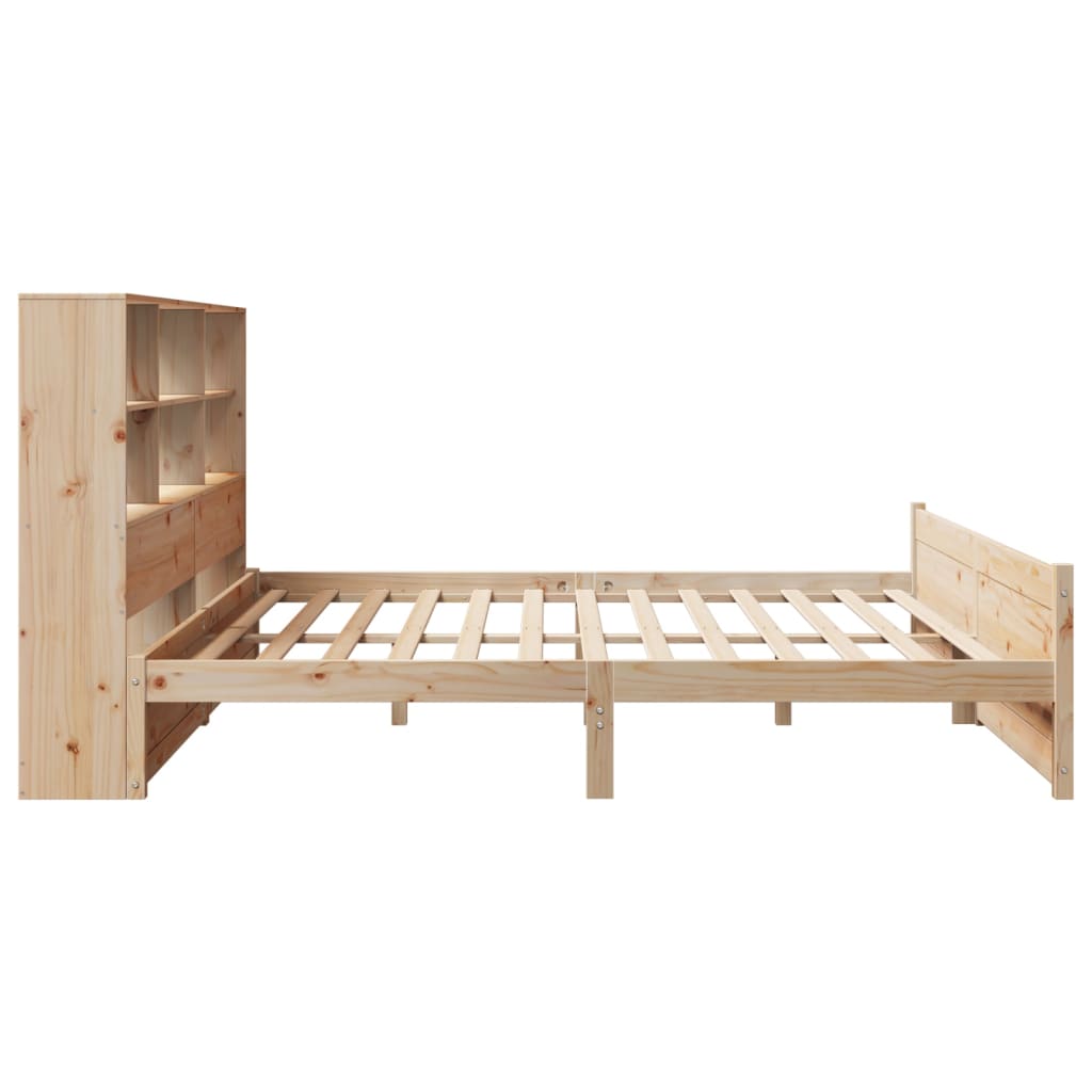 Letto Libreria senza Materasso 180x200 cm in Legno di Pino