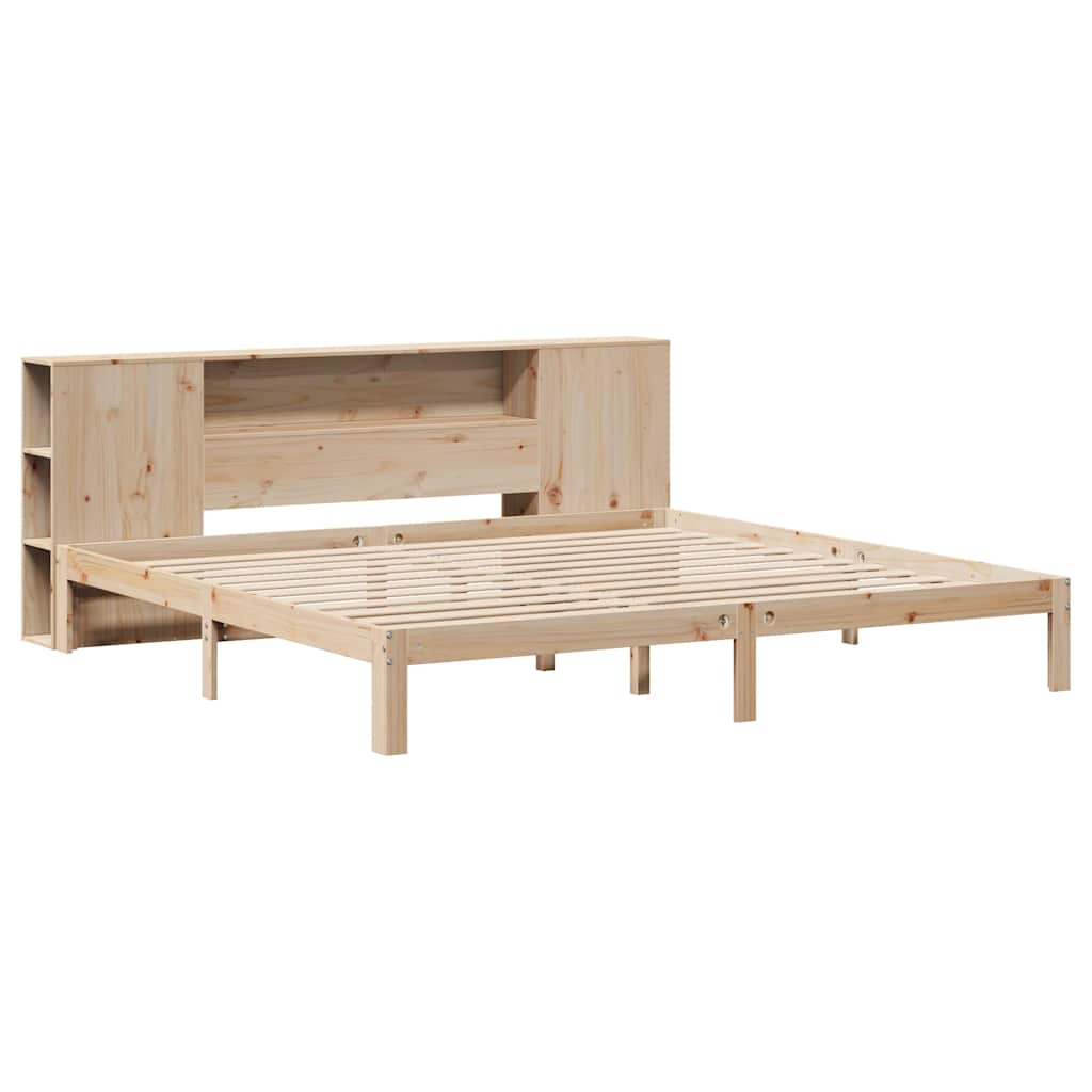 Letto Libreria senza Materasso 180x200 cm in Legno di Pino