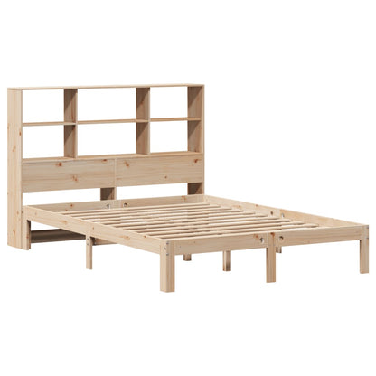 Letto Libreria senza Materasso 140x190 cm in Legno di Pino