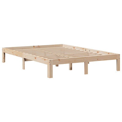 Letto Libreria senza Materasso 140x200 cm in Legno di Pino