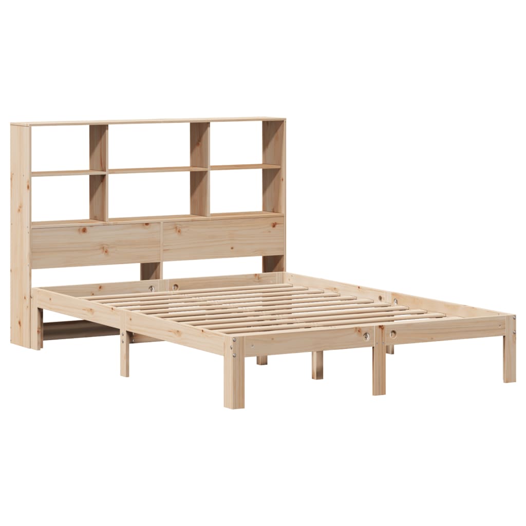 Letto Libreria senza Materasso 150x200 cm in Legno di Pino
