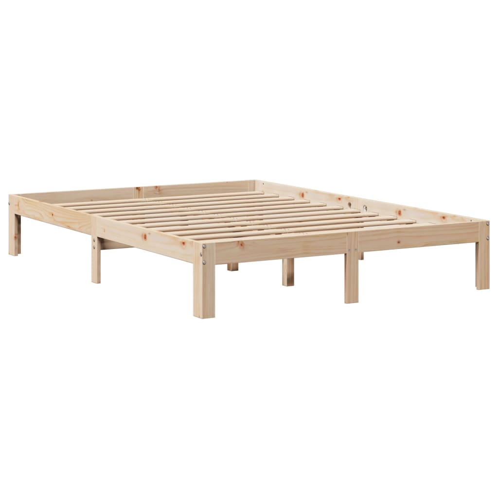 Letto Libreria senza Materasso 150x200 cm in Legno di Pino