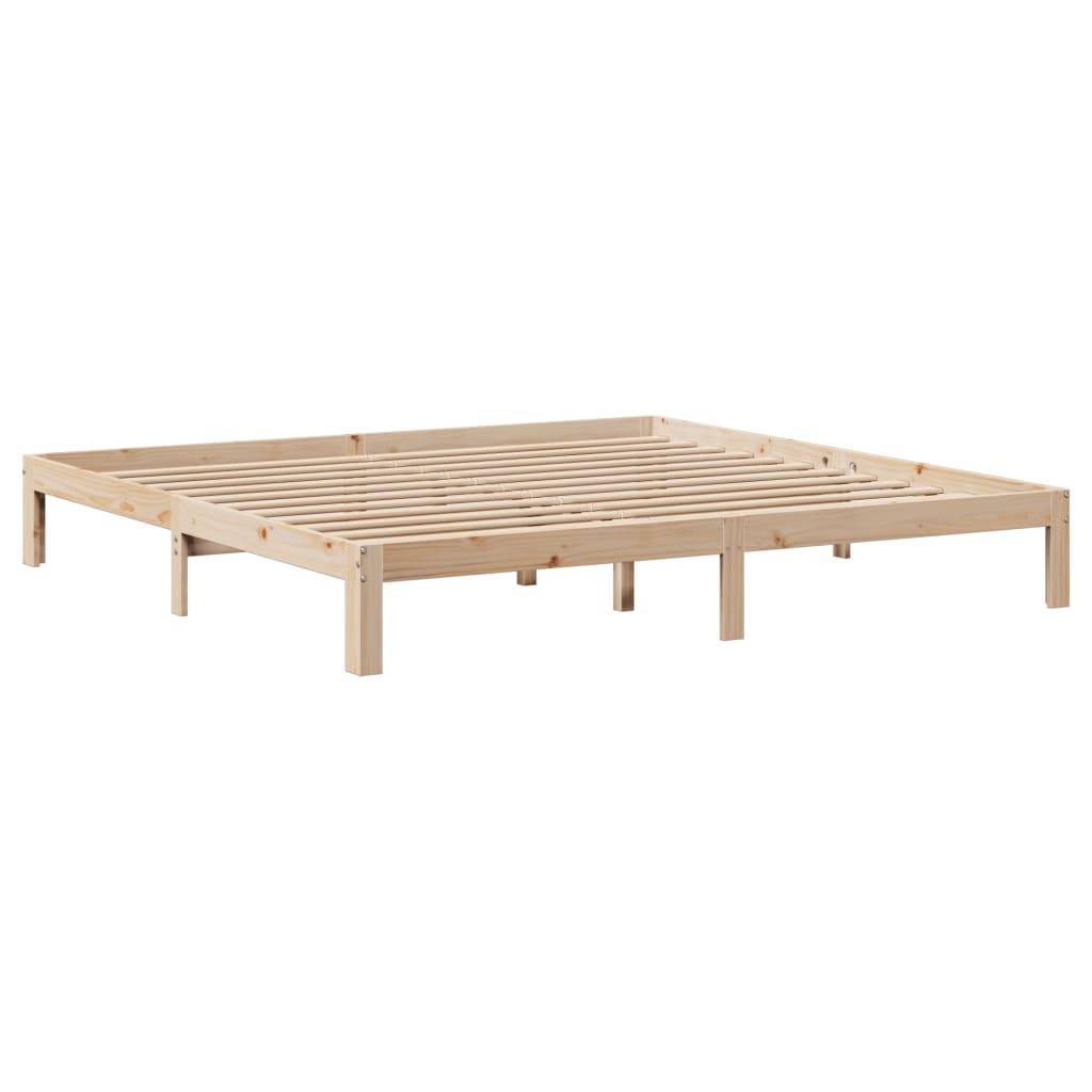 Letto Libreria senza Materasso 180x200 cm in Legno di Pino