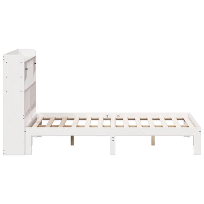 Letto Libreria senza Materasso Bianco 135x190 cm Legno di Pino