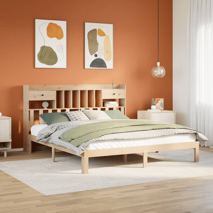Letto Libreria senza Materasso 180x200 cm in Legno di Pino