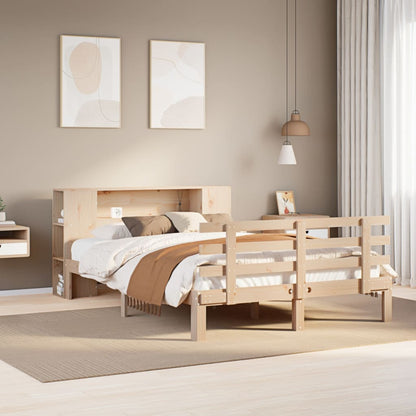 Letto Libreria senza Materasso 120x190 cm in Legno di Pino