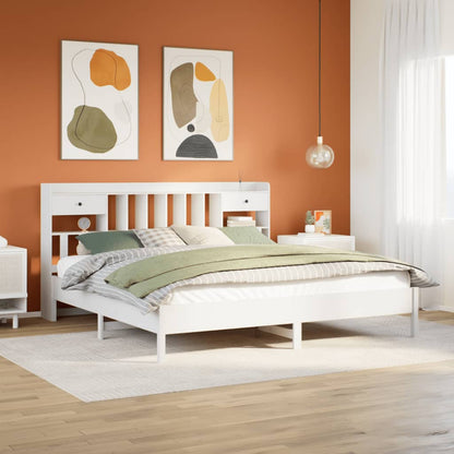 Giroletto con Libreria senza Materasso 180x200 cm in Legno Pino