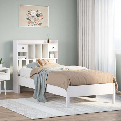 Letto con Libreria senza Materasso 75x190 cm in Legno Pino