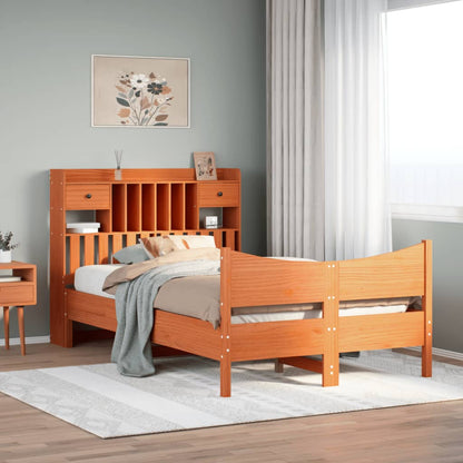 Letto senza Materasso Marrone Cera 135x190 cm in Legno di Pino