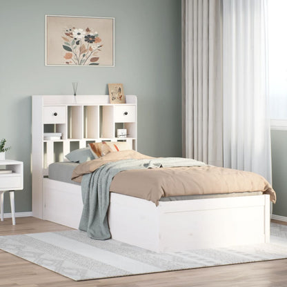 Giroletto senza Materasso Bianco 90x200 cm Legno Massello Pino