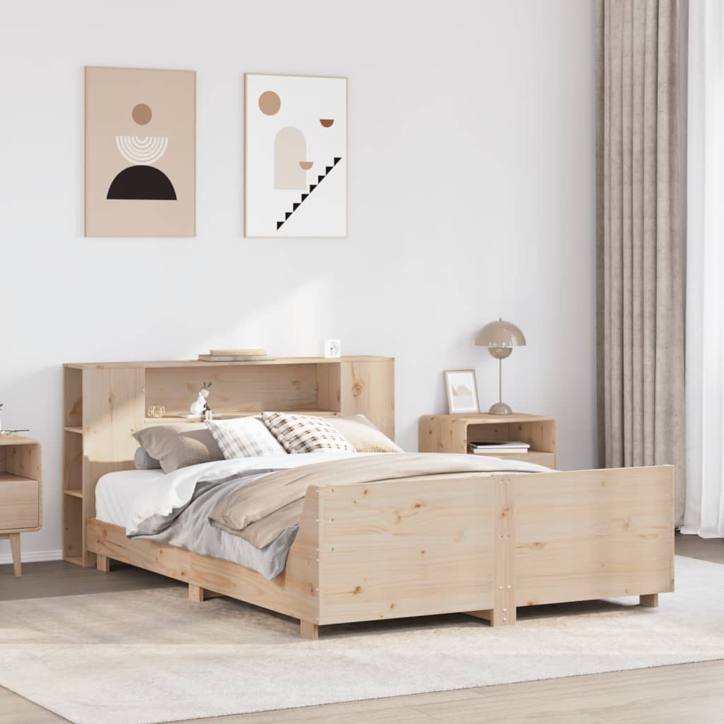 Letto senza Materasso 140x190 cm in Legno Massello di Pino
