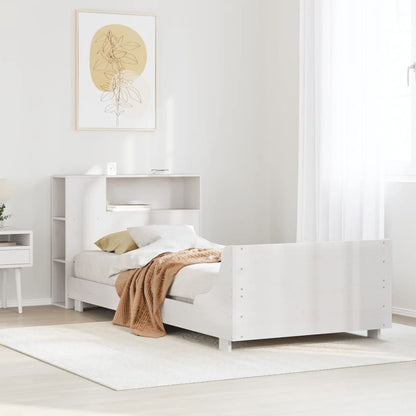 Giroletto senza Materasso Bianco 75x190 Legno Massello di Pino