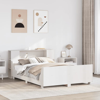 Giroletto senza Materasso Bianco 140x200 cm Legno Massello Pino