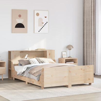 Letto senza Materasso 140x190 cm in Legno Massello di Pino