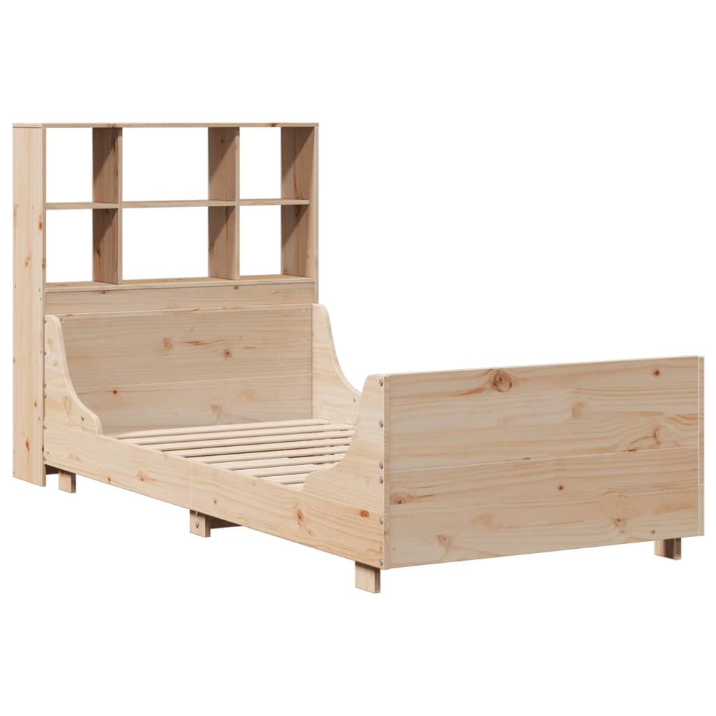 Letto Libreria senza Materasso 90x200 cm Legno Massello