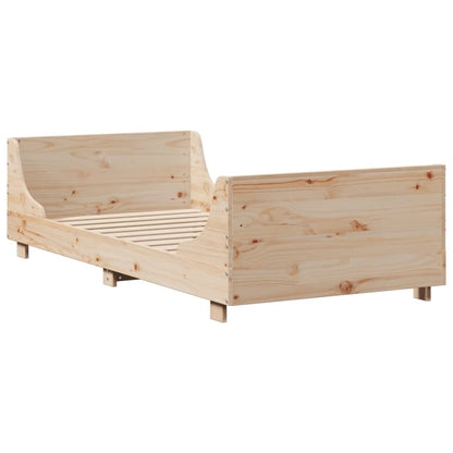 Letto Libreria senza Materasso 90x200 cm Legno Massello