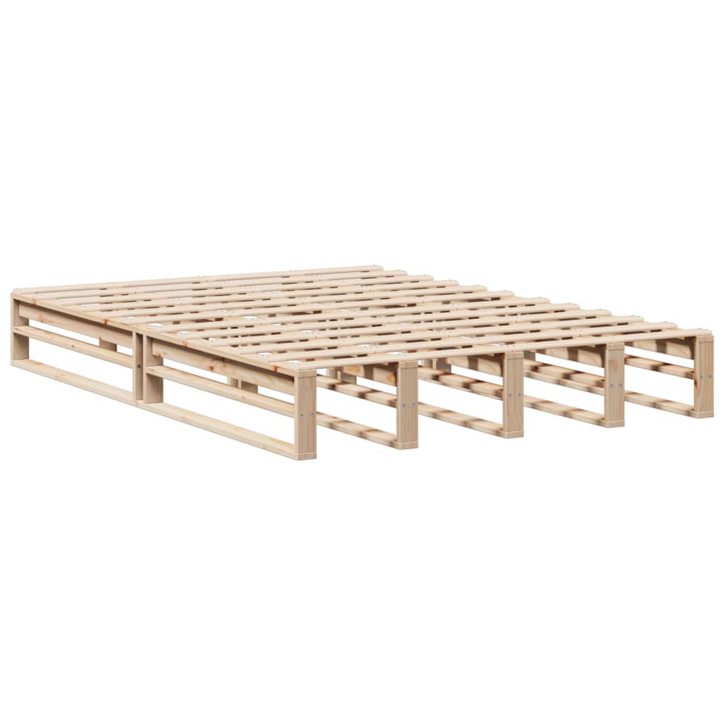 Letto Libreria senza Materasso 140x200 cm in Legno Massello