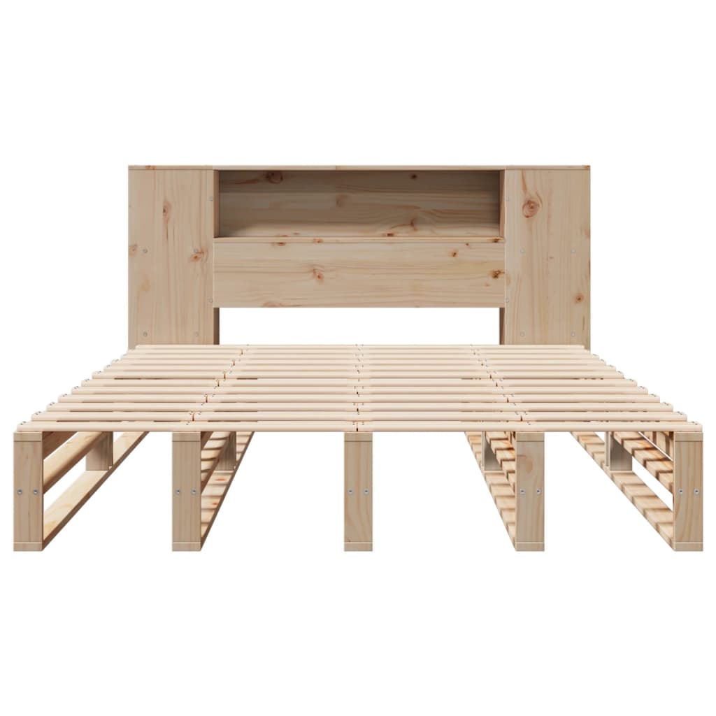 Letto Libreria senza Materasso 160x200 cm in Legno Massello