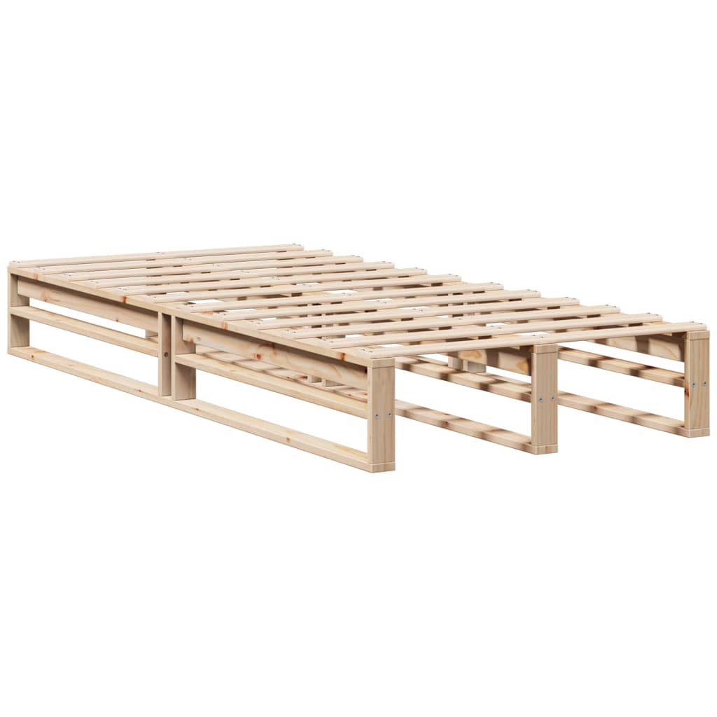 Letto Libreria senza Materasso 100x200 cm in Legno Massello