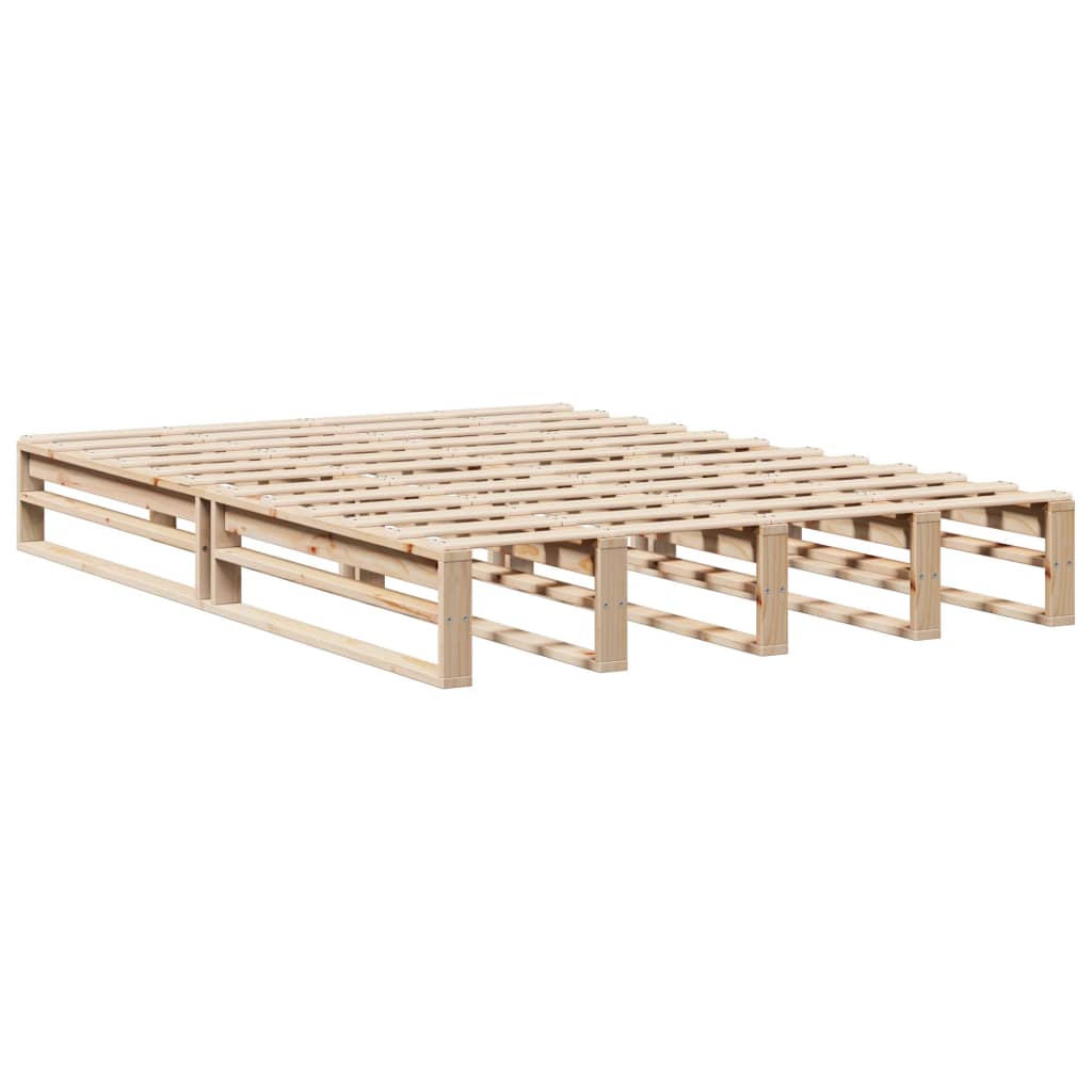 Letto Libreria senza Materasso 150x200 cm in Legno Massello